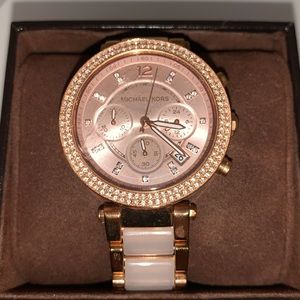 Michael Kors Parker Rose Gold Blush Acetate Watch